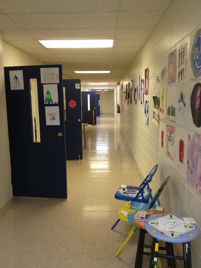 The High School hallway upstairs